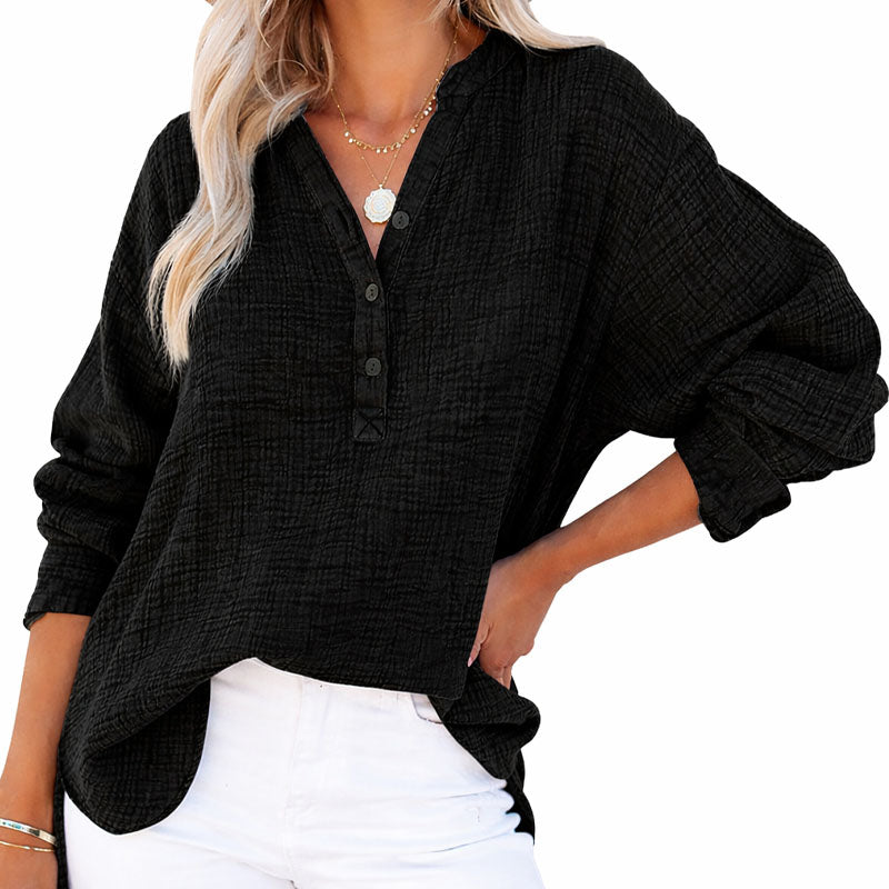 Jade - Women’s Lightweight Long Sleeve Henley Top