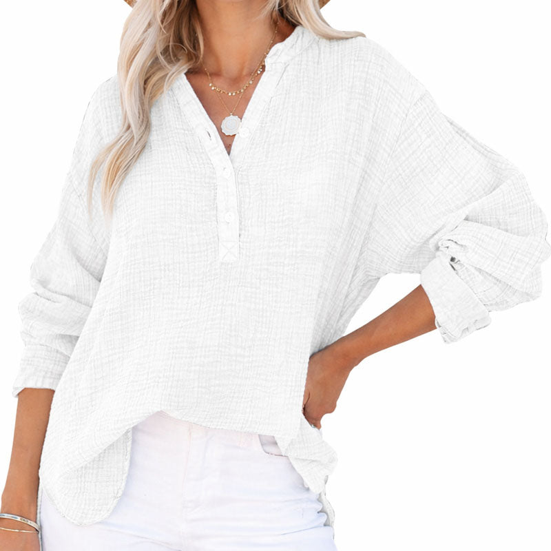 Jade - Women’s Lightweight Long Sleeve Henley Top