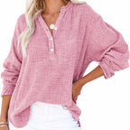 Jade - Women’s Lightweight Long Sleeve Henley Top
