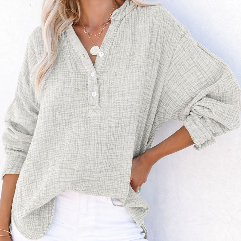 Jade - Women’s Lightweight Long Sleeve Henley Top