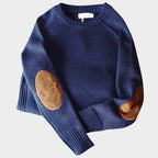 Jake - Men's Elbow Patch Crewneck Knit Sweater