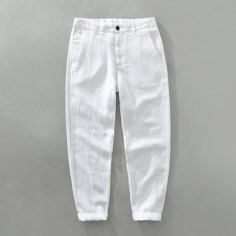 Jared - Men's Linen Tapered Trousers