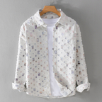 Jerry - Men's Abstract Square Pattern Long Sleeve Shirt