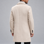 Jimmuel - Men's Notched Lapel Button-Front Overcoat