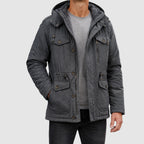Jordan - Men's Utility Jacket with Zip-and-Snap Closure