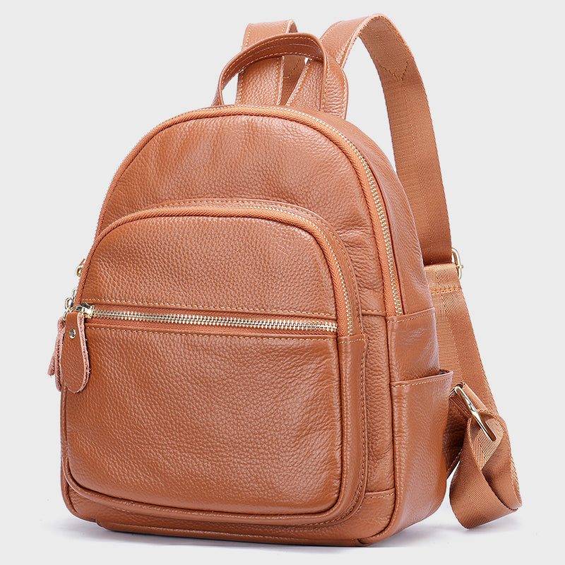Jordan - Women's Genuine Leather Zipper Backpack