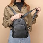 Jordan - Women's Genuine Leather Zipper Backpack