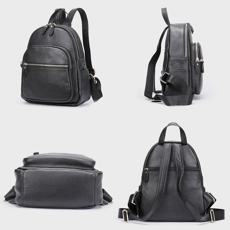 Jordan - Women's Genuine Leather Zipper Backpack