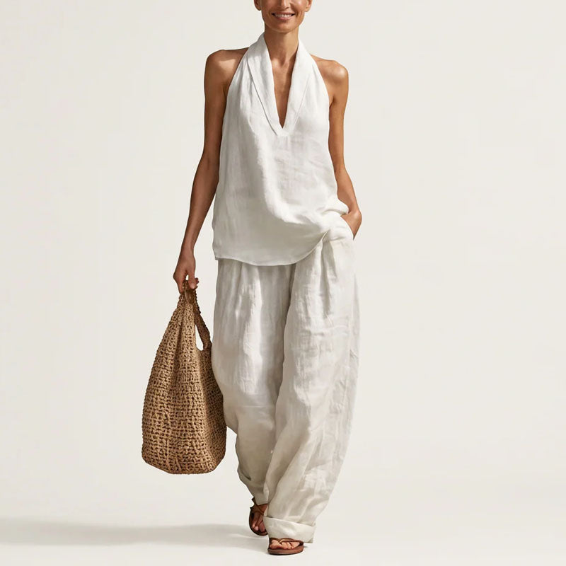 Joy - Women’s Relaxed Halter Two-Piece Set