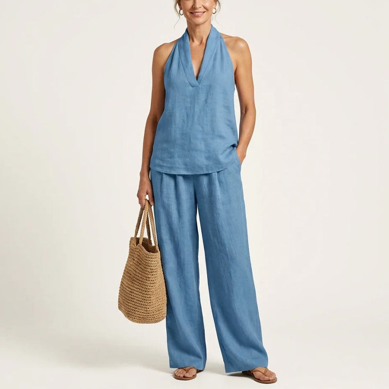 Joy - Women’s Relaxed Halter Two-Piece Set