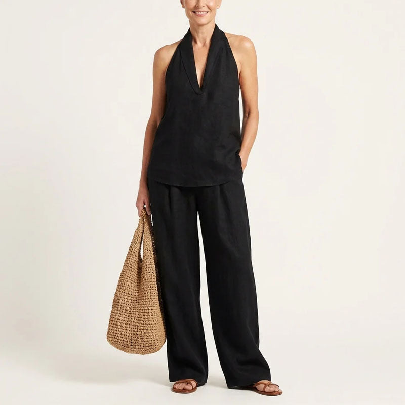 Joy - Women’s Relaxed Halter Two-Piece Set