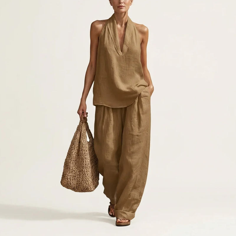 Joy - Women’s Relaxed Halter Two-Piece Set