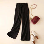 Julia - Women's Drawstring Waist Relaxed Linen Trousers