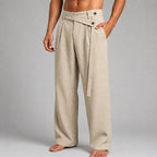 Julian - Men's Asymmetric Wrap Waist Wide-Leg Pants