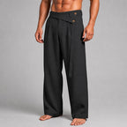 Julian - Men's Asymmetric Wrap Waist Wide-Leg Pants