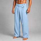 Julian - Men's Asymmetric Wrap Waist Wide-Leg Pants