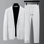 Julian - Men's Textured Two-Button Blazer and Trousers Set