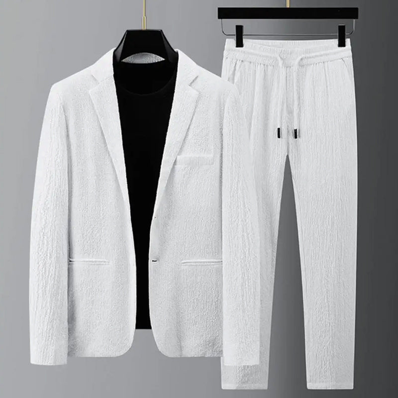 Julian - Men's Textured Two-Button Blazer and Trousers Set