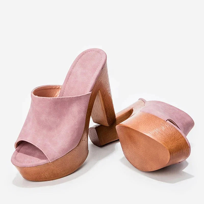 Juliana - Women's Urban Block Heel Platform Mules