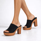 Juliana - Women's Urban Block Heel Platform Mules