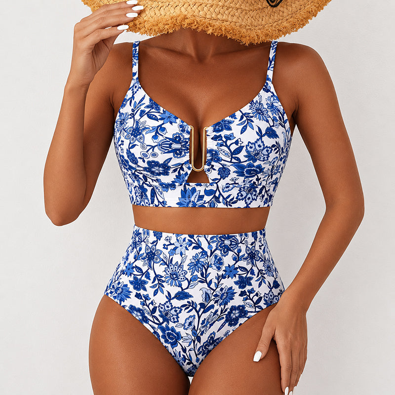Kallie - Women’s High-Waist Printed Bikini Set