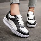 Kennedy - Women's Metallic Glitter Platform Sneakers
