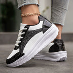 Kennedy - Women's Metallic Glitter Platform Sneakers