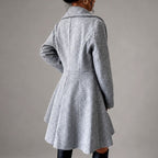 Krista - Women's Wool Long Sleeve Fit-and-Flare Coat