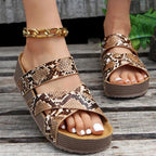 Kylee - Women's Braided Cross Strap Platform Sandals