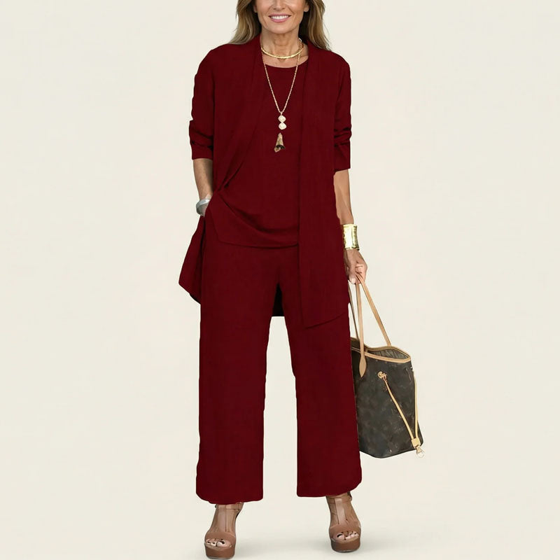 Lauren - Women's Minimal Layered Three-Piece Set