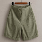 Leona - Women's Linen Relaxed Fit Bermuda Shorts