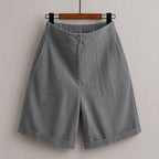 Leona - Women's Linen Relaxed Fit Bermuda Shorts