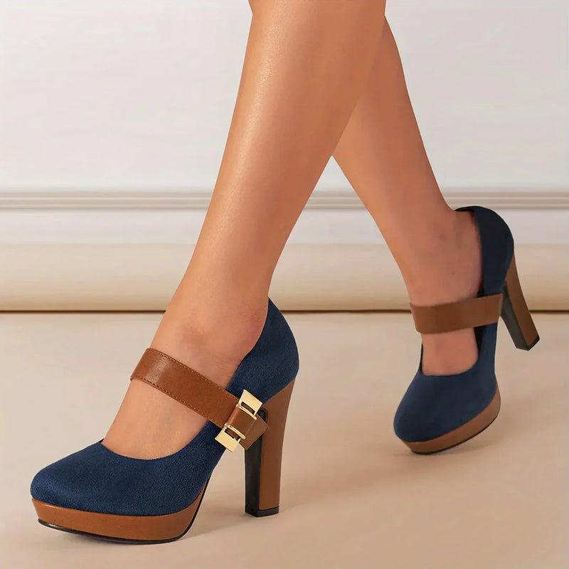 Lila - Women’s Mary Jane Platform Block Heels