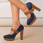 Lila - Women’s Mary Jane Platform Block Heels
