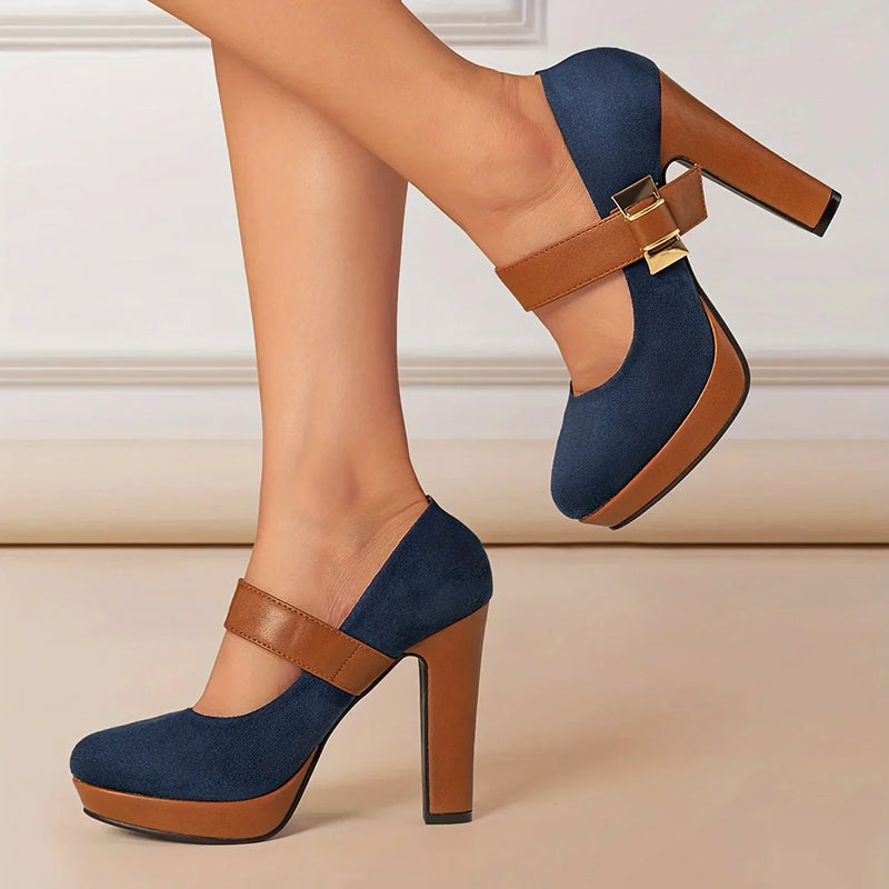 Lila - Women’s Mary Jane Platform Block Heels