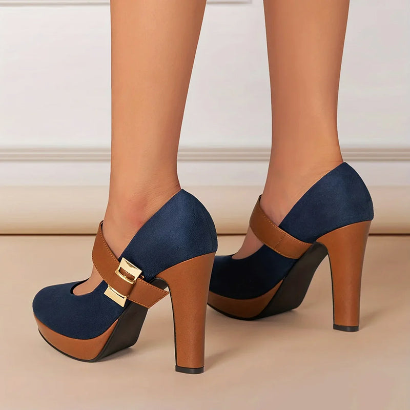 Lila - Women’s Mary Jane Platform Block Heels