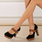 Lila - Women’s Mary Jane Platform Block Heels