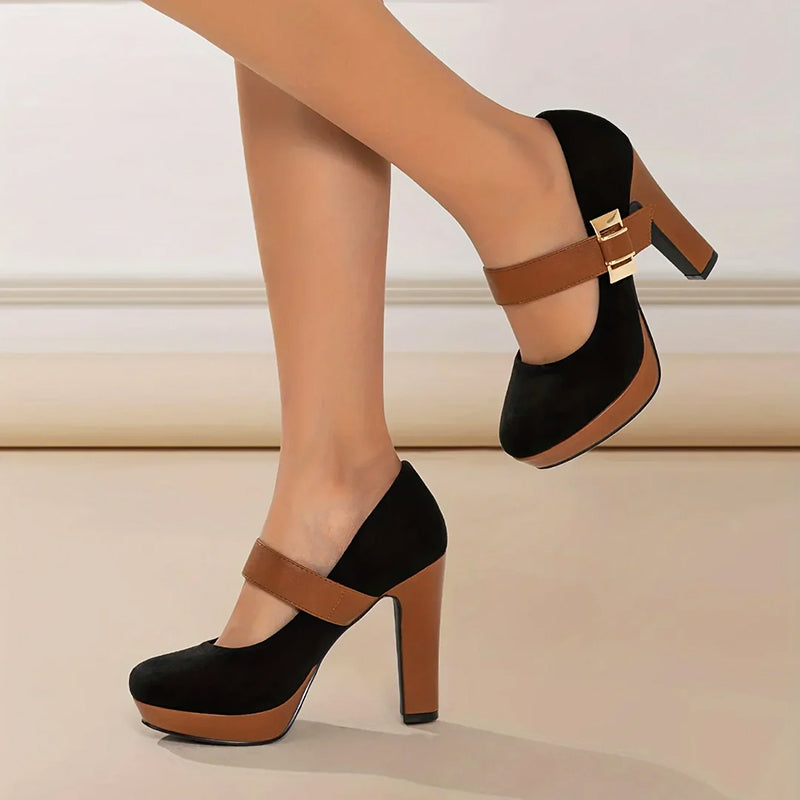 Lila - Women’s Mary Jane Platform Block Heels