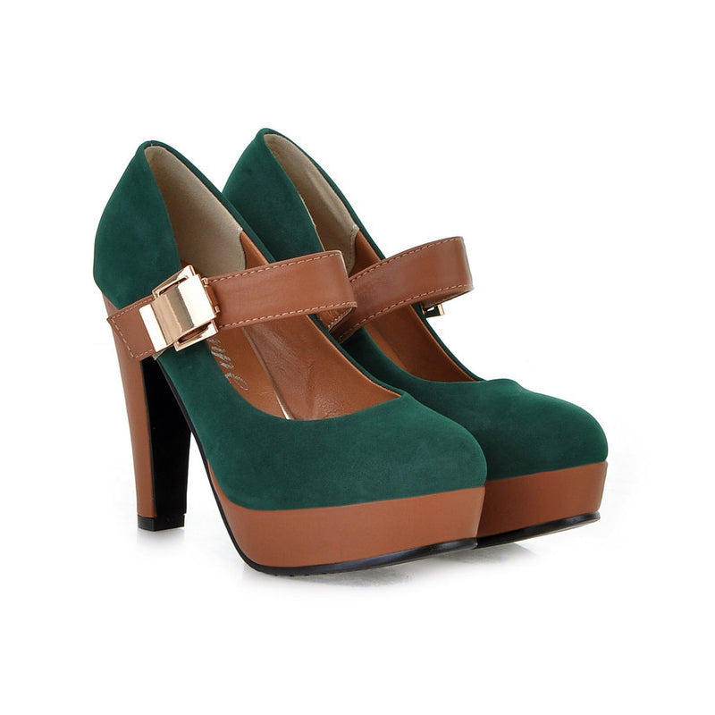 Lila - Women’s Mary Jane Platform Block Heels