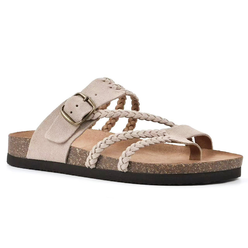 Lily - Women's Toe-Loop Braided Cork Slides