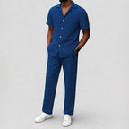 Logan - Men's Short-Sleeve Button-Down Pants Set