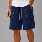Lucas - Men's Button Detail Drawstring Shorts