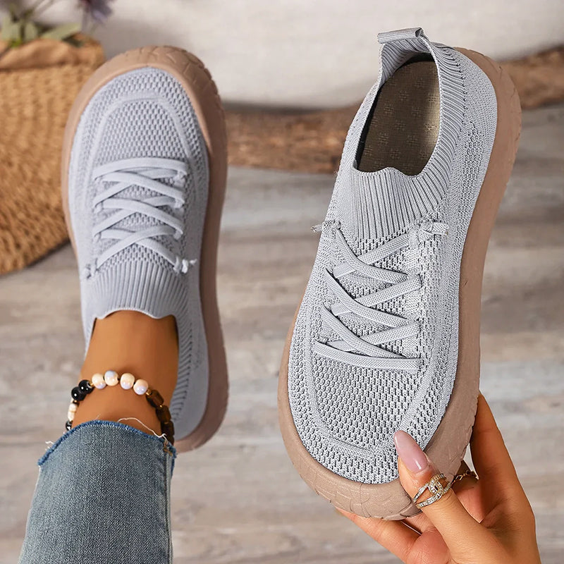 Lucille - Women's Knit Slip-On Walking Sneakers