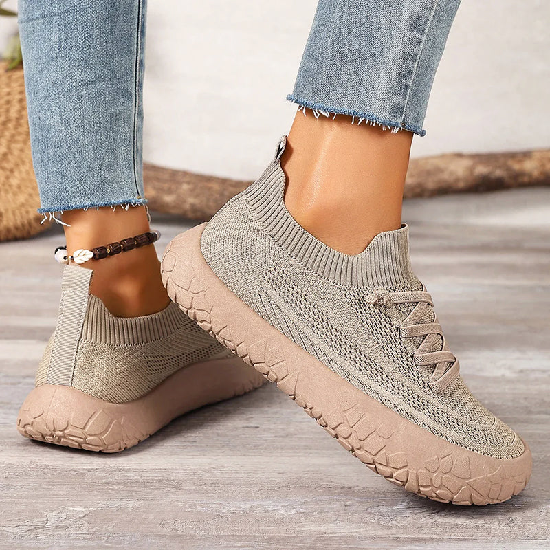 Lucille - Women's Knit Slip-On Walking Sneakers