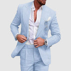 Lukas - Men’s Linen Wedding Two-Piece Suit
