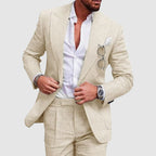 Lukas - Men’s Linen Wedding Two-Piece Suit