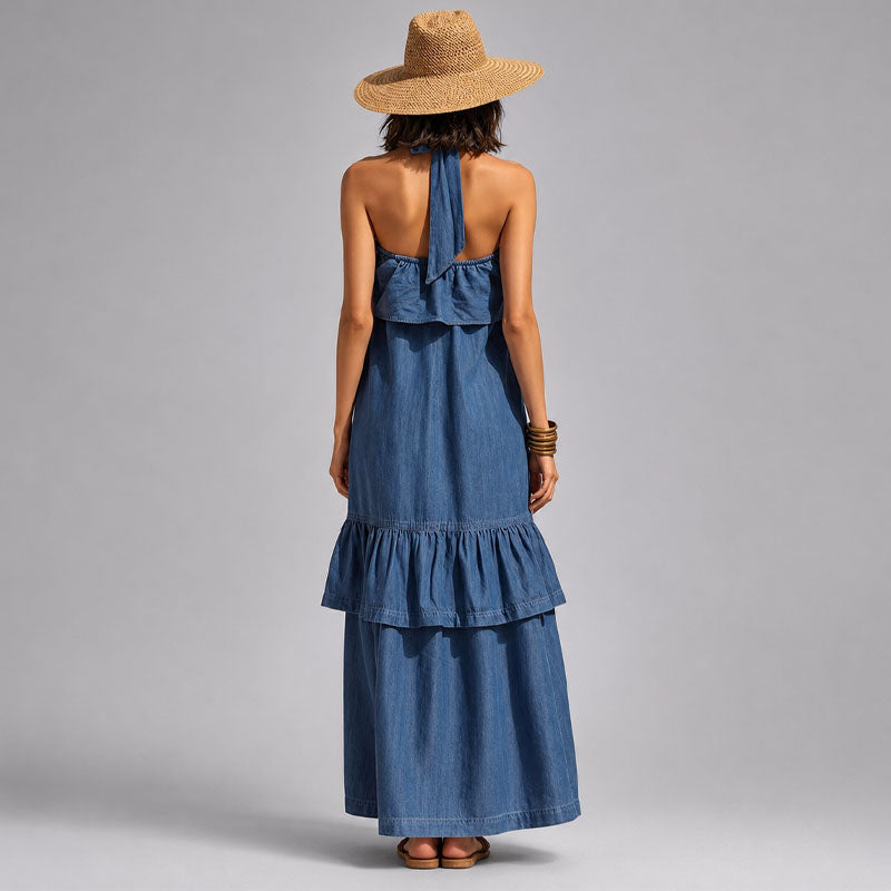 Macy - Women's Open Shoulder Resort Maxi Dress