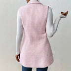 Madeline - Women's Tailored Double-Breasted Longline Blazer Vest 4