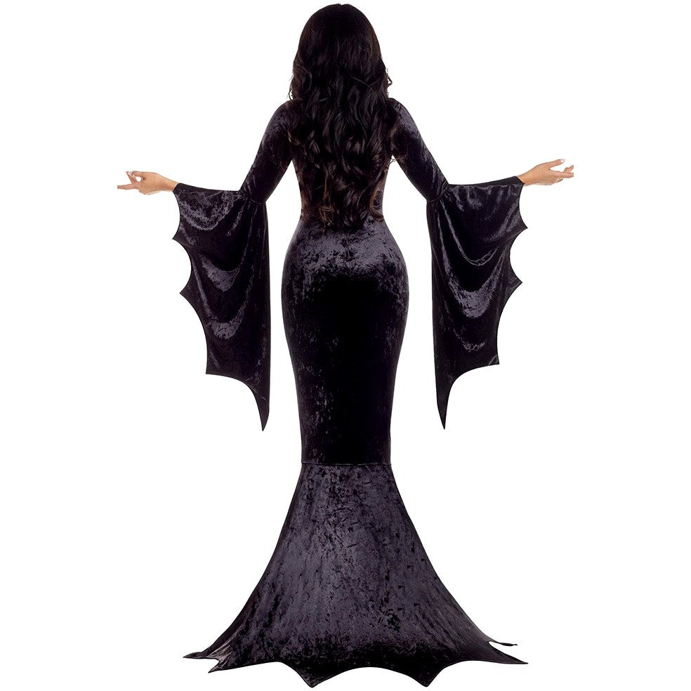 Malia - Women's Bat Wing Sleeve Velvet Halloween Costume Dress