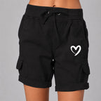 Marlow - Women's Heart Graphic Cargo Lounge Shorts